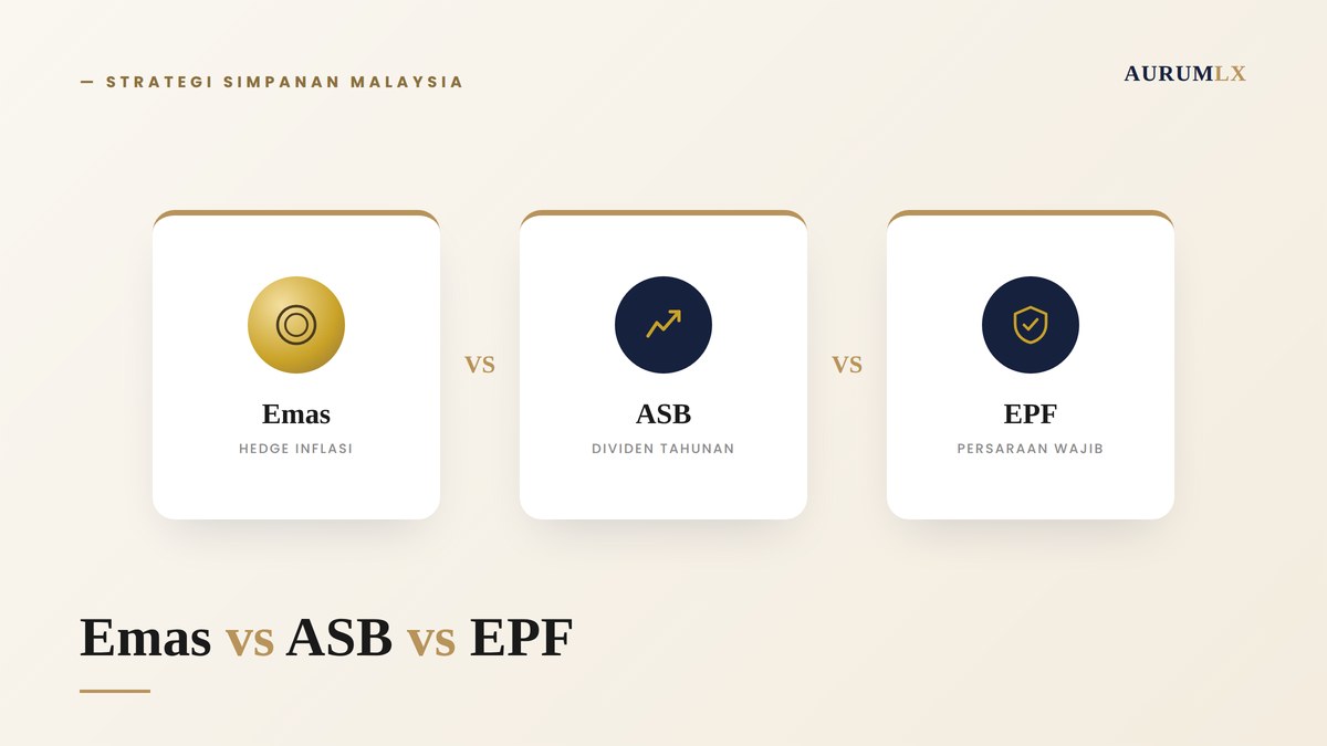 Emas vs ASB vs EPF - perbandingan simpanan untuk masa depan