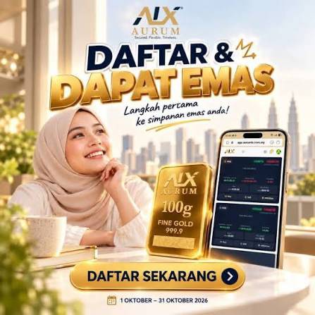 Promosi Daftar & Dapat Emas AurumLX — 1 Oktober hingga 31 Oktober 2026